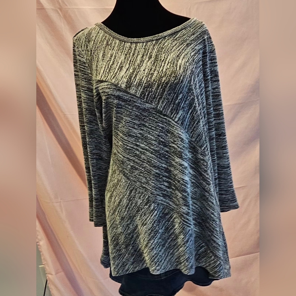 New Directions Space Dye Knit Tunic Top - Size XL